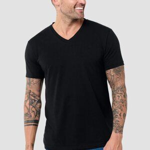 NWT Into The AM Basic V-Neck Tee Black 2XL Logo T-Shirt Branded